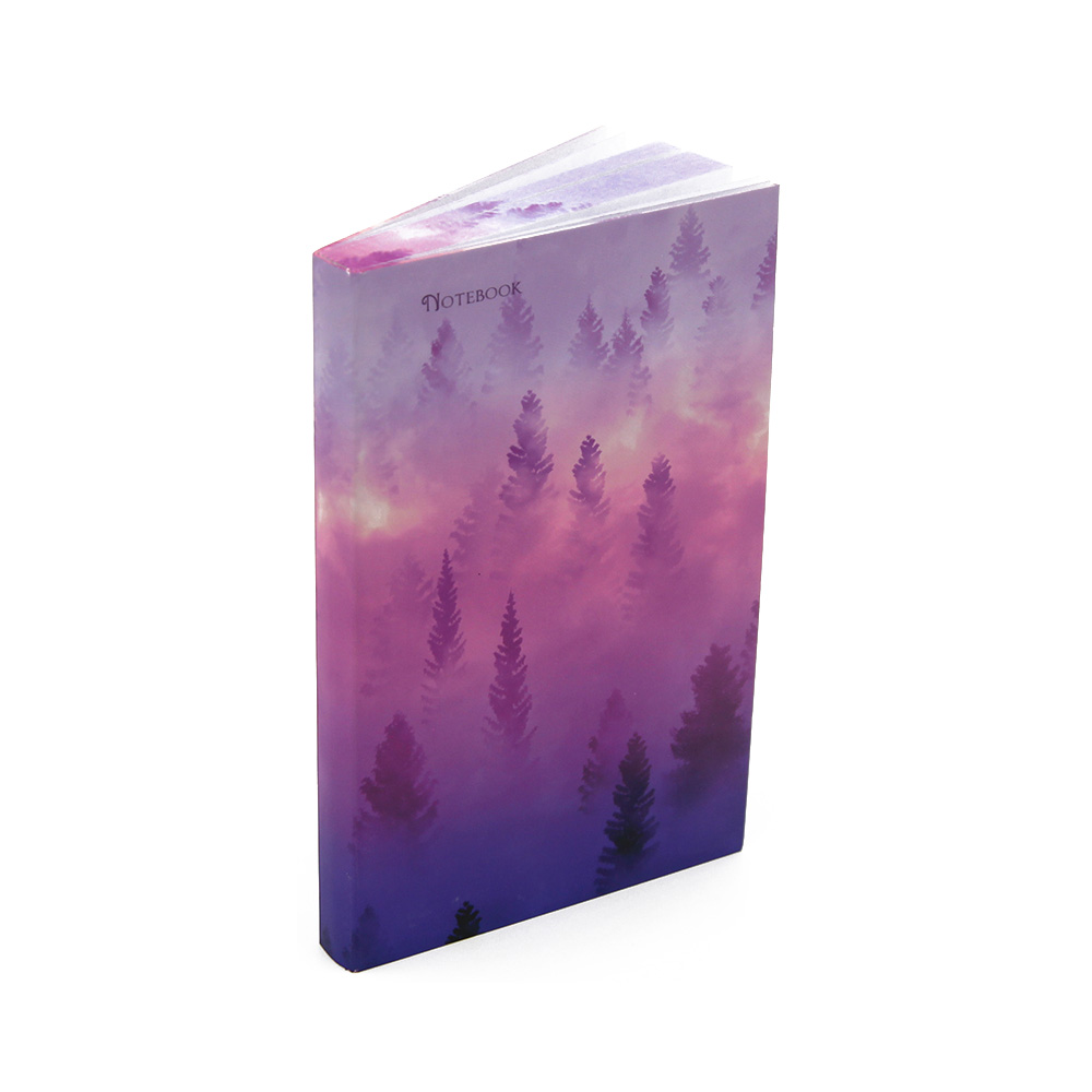 Записная книжка А6 120л линия сшивка PAPER ART Чудесный лес цветной срез, арт. ТПОЛ61206022