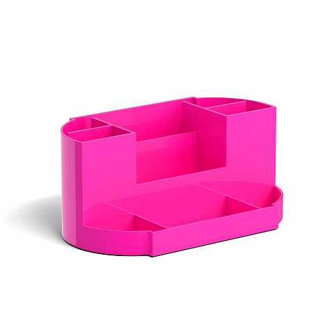 Подставка для письменных принадлежностей 9 отделений ERICH KRAUSE Victoria Neon Solid розовая, арт. 51485