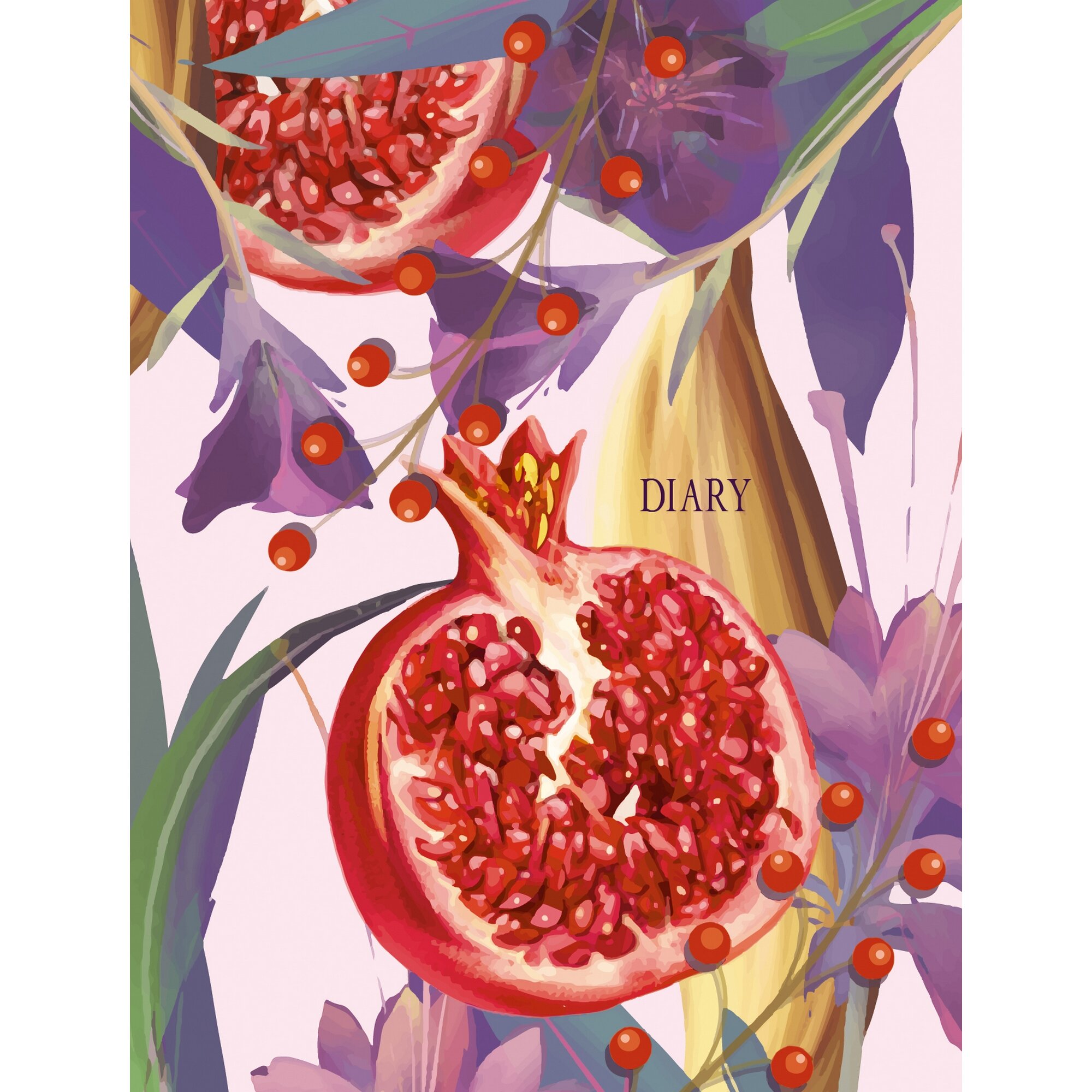 Ежедневник недатированный А6 LISTOFF Сочный гранат soft-touch твердая обложка, арт. ЕЖ22612803