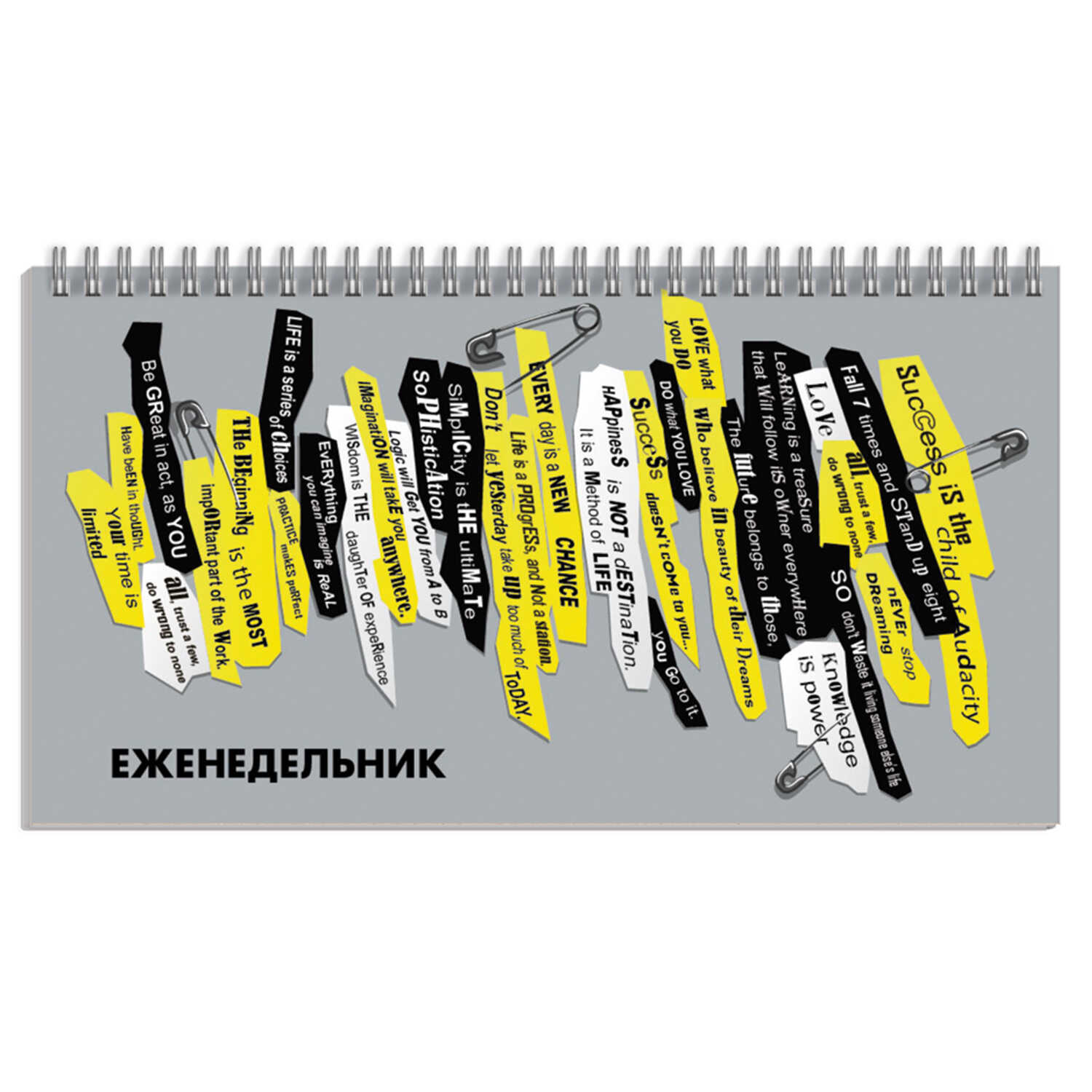 Еженедельник недатированный 165*85мм спираль ФЕНИКС Фразы, арт. 61588