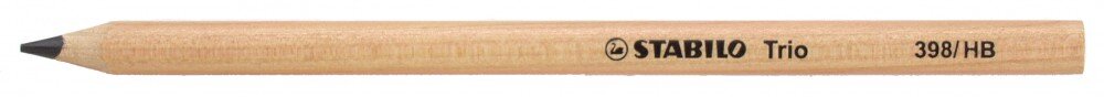Карандаш чернографитный трехгранный утолщенный HB STABILO Trio корпус светлое дерево , арт. 398/HB