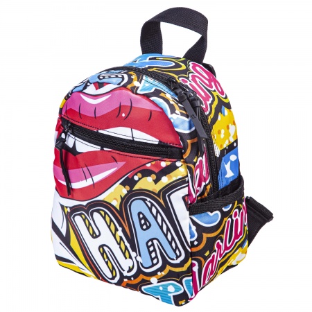 Рюкзак-мини молодежный ХАТБЕР LOOK Sweet kiss мягкий уплотненная спинка, арт. NRk_81108