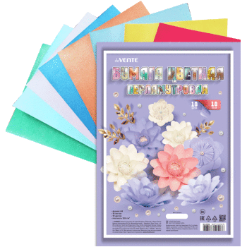 Бумага цветная А4 10цв 10л deVENTE перламутровая, арт. 8114906