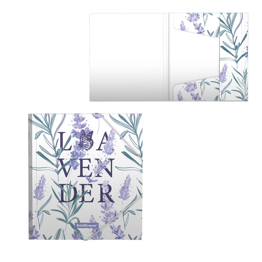 Папка на резинках А5+ ERICH KRAUSE Lavender, арт. 56681