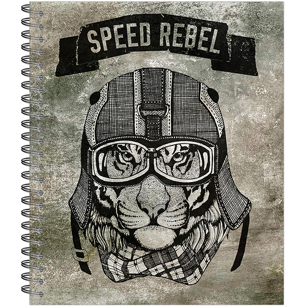 Тетрадь А5 96листов клетка спираль ПОЛИНОМ Байкеры ассорти, арт. 3313-96