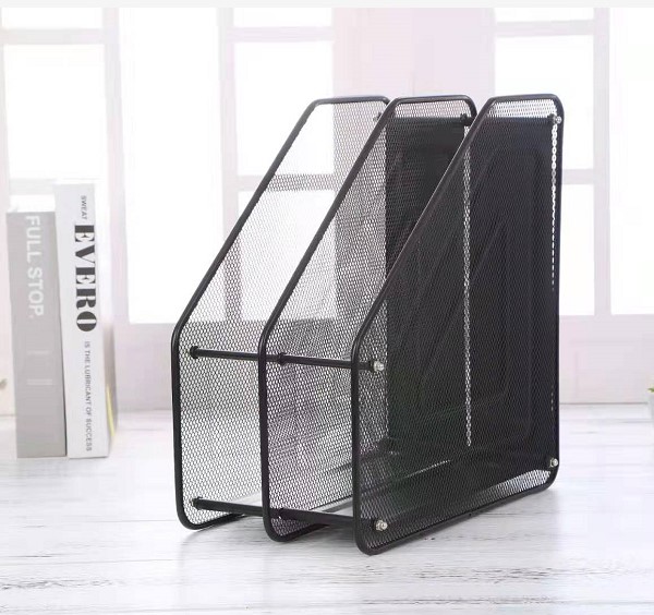 Лоток вертикальный 2-х секционный UNION металлический сборный черный , арт. LC2038