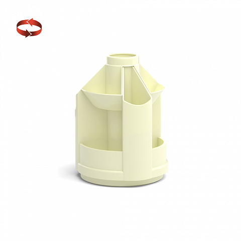 Подставка для письменных принадлежностей ERICH KRAUSE Mini Desk Pastel желтая, арт. 51473