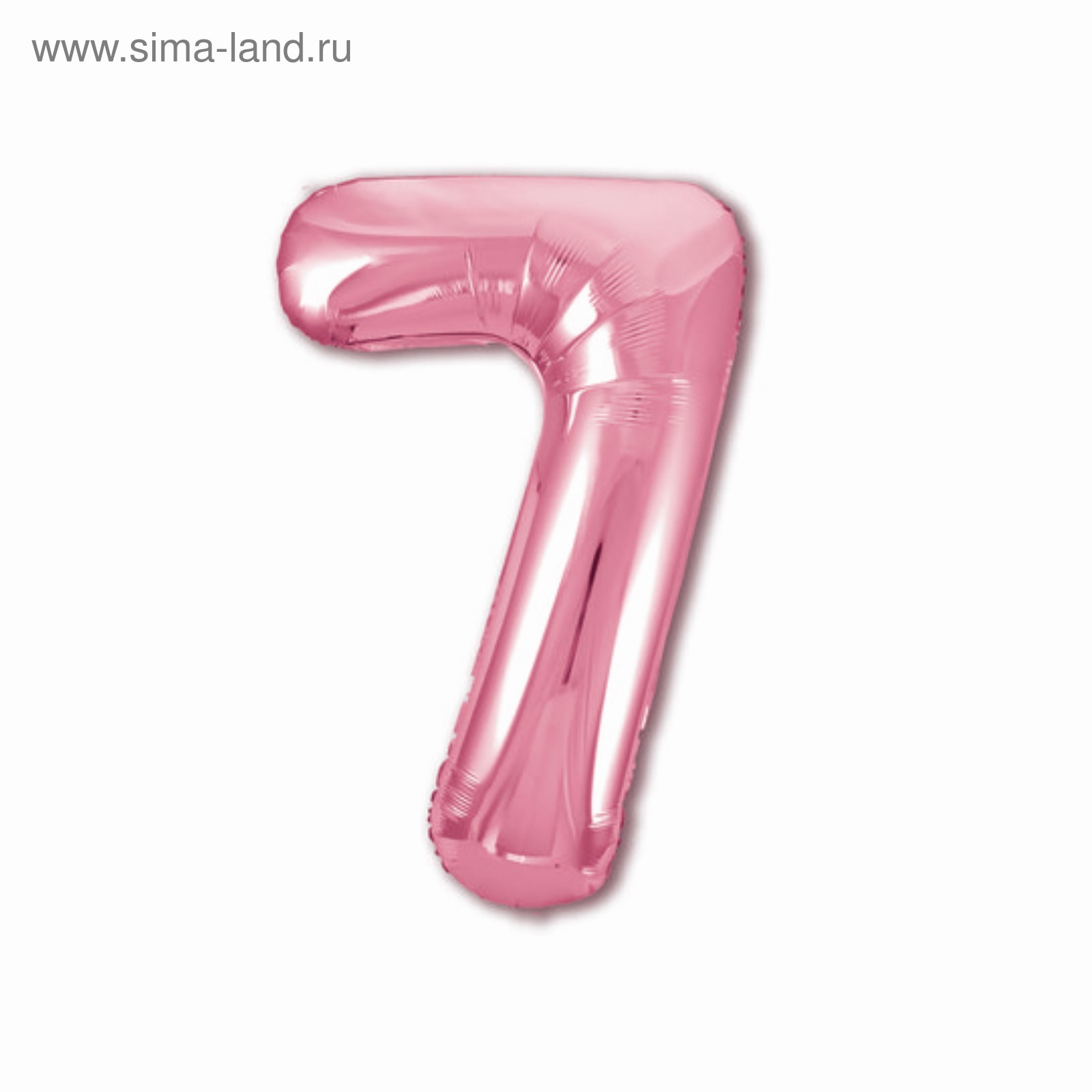 Шар фольгированный 40" Цифра 7 AGURA Slim фламинго, арт. 4854117