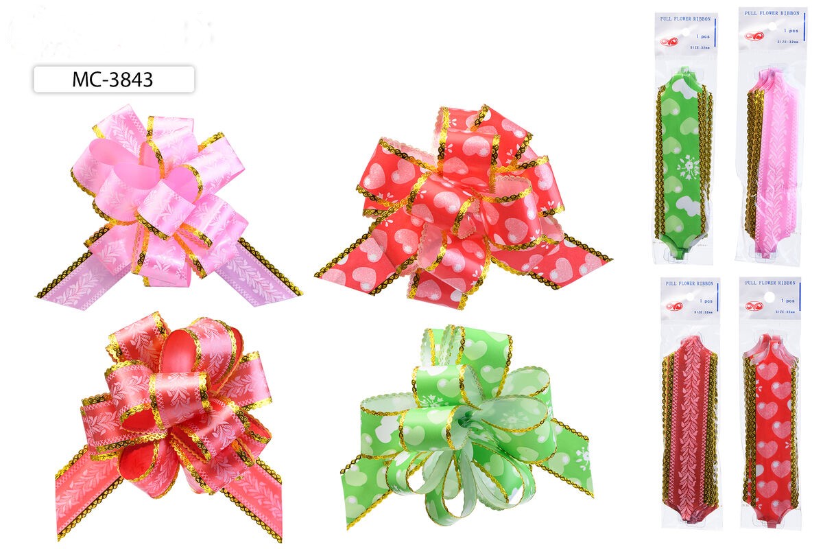 Бант декоративный сборный 3,2см MC BASIR ассорти с рисунком , арт. МС-3843