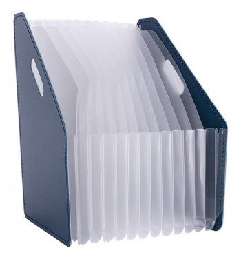 Лоток вертикальный складной 13отделений DELI гармошка темно-синий, арт. 63952