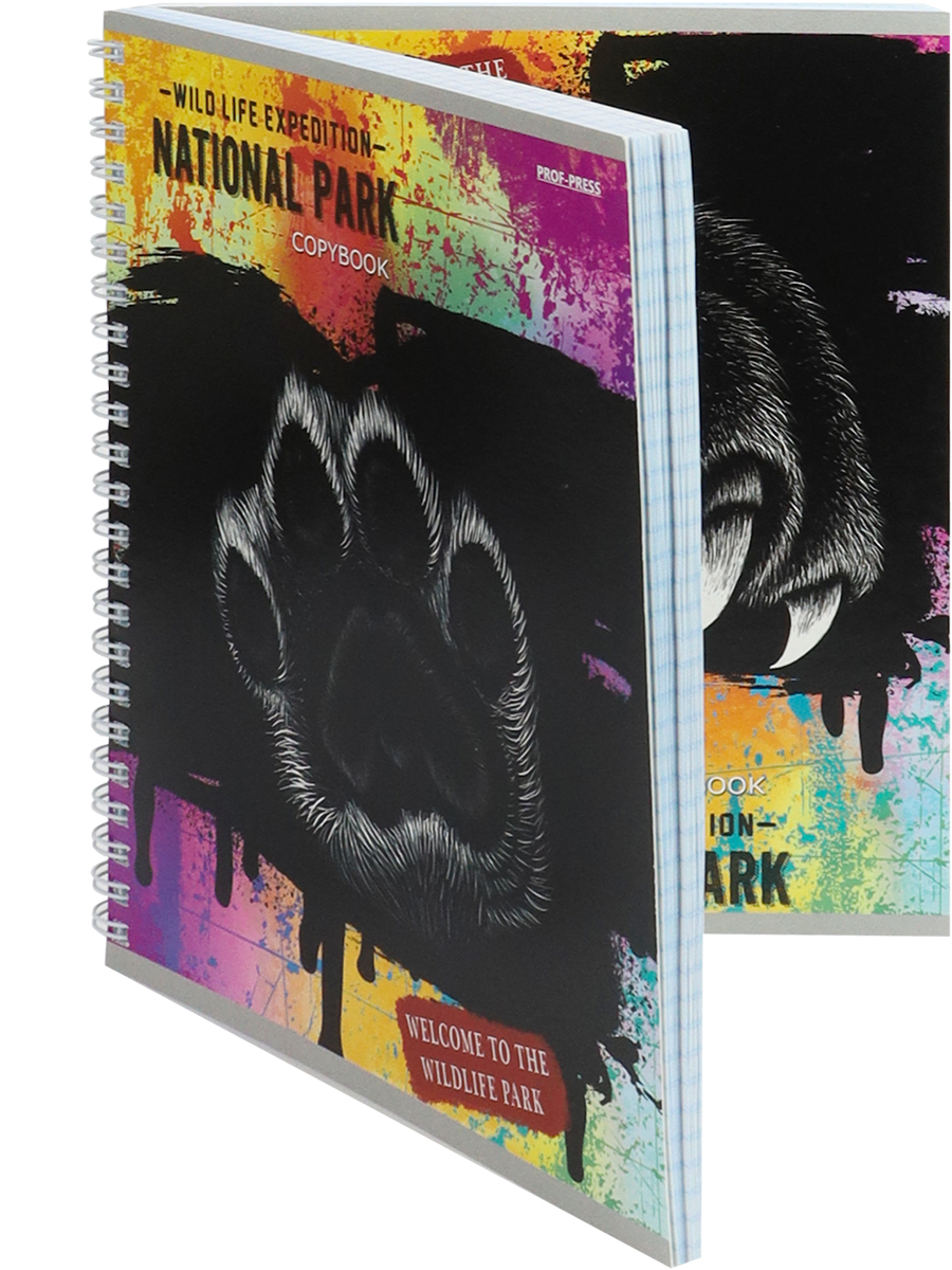 Тетрадь А5 96листов клетка спираль ПРОФ-ПРЕСС Красивые и дикие, арт. 96-3124