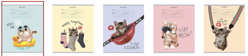 Тетрадь А5 12л линия PROFIT Удивительные котята ассорти, арт. 12-5624