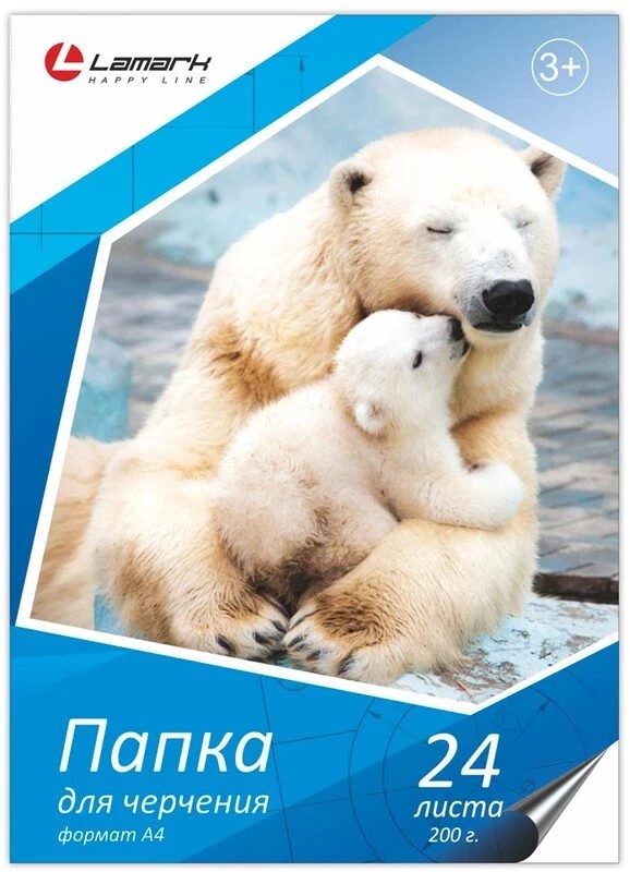 Папка для черчения А4 24л LAMARK, арт. 18683