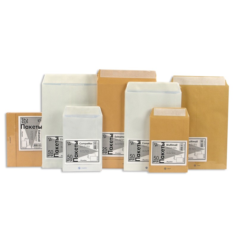 Конверт/пакет 229*324 белый декстрин Котласский, арт. 1С-71-53202/микс