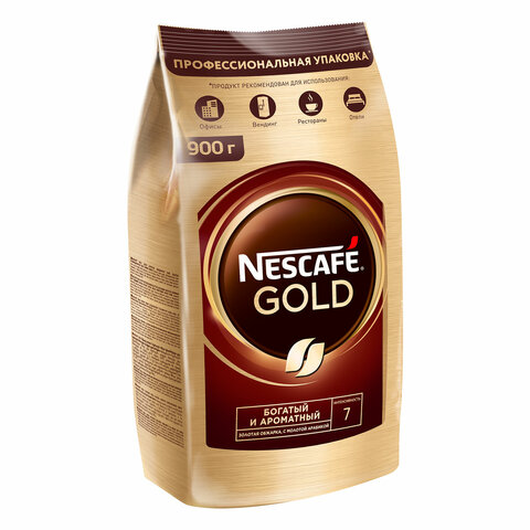 Кофе молотый в растворимом NESCAFE Gold 900гр мягкая упаковка, арт. 621073/18119