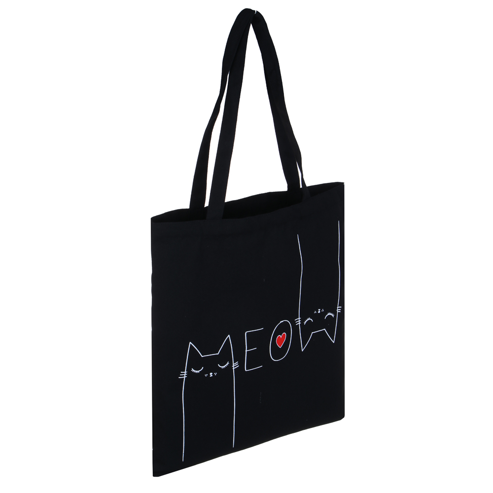 Сумка шоппер CLIP STUDIO Мяу на черном, арт. 090-046