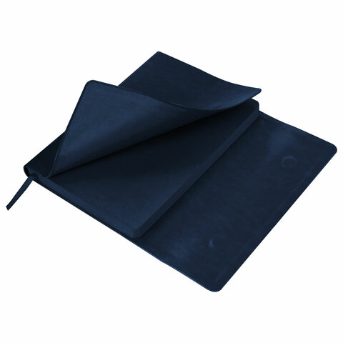 Ежедневник недатированный А5 BRAUBERG Magnetic интегральная обложка искусственная кожа на магнитном клапане синий срез синий, арт. 113279