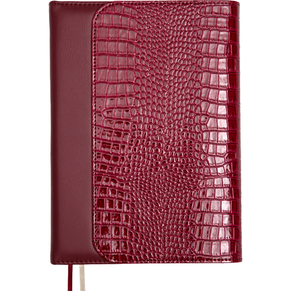 Ежедневник недатированный А5 deVENTE Irene кремовый блок искусственная кожа бордовый магнитный клапан, арт. 2234450