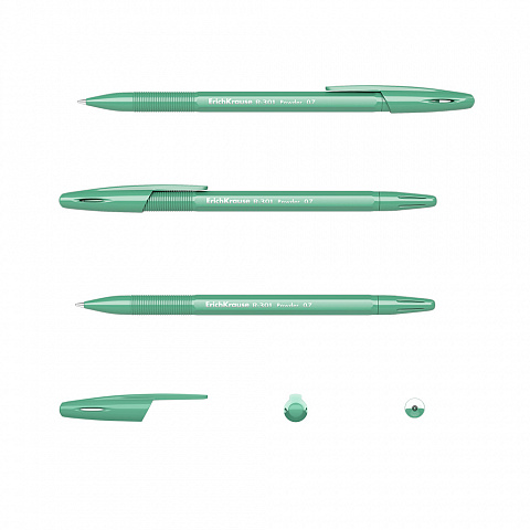 Ручка шариковая синяя 0,7/0.35 ERICH KRAUSE R-301 Powder Stick корпус ассорти, арт. 55388