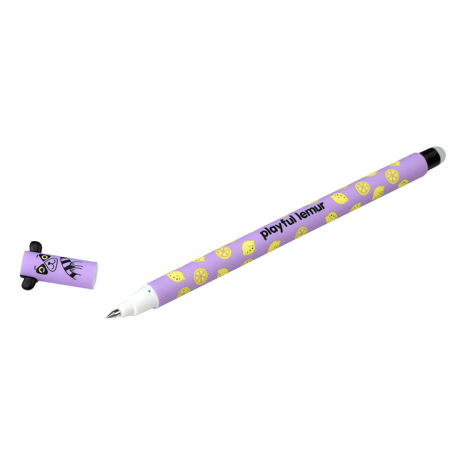 Ручка пиши-стирай гелевая синяя ФЕНИКС Три друга корпус с рисунком soft-touch , арт. 61383