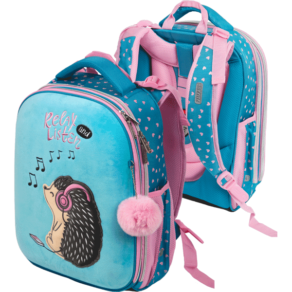 Рюкзак школьный deVENTE Choice Music Hedgehog каркасный ортопедическая спинка, арт. 7033210