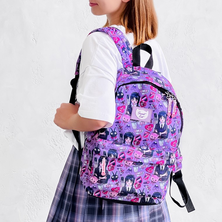 Рюкзак молодежный Уенздей фиолетовый, арт. РК-97