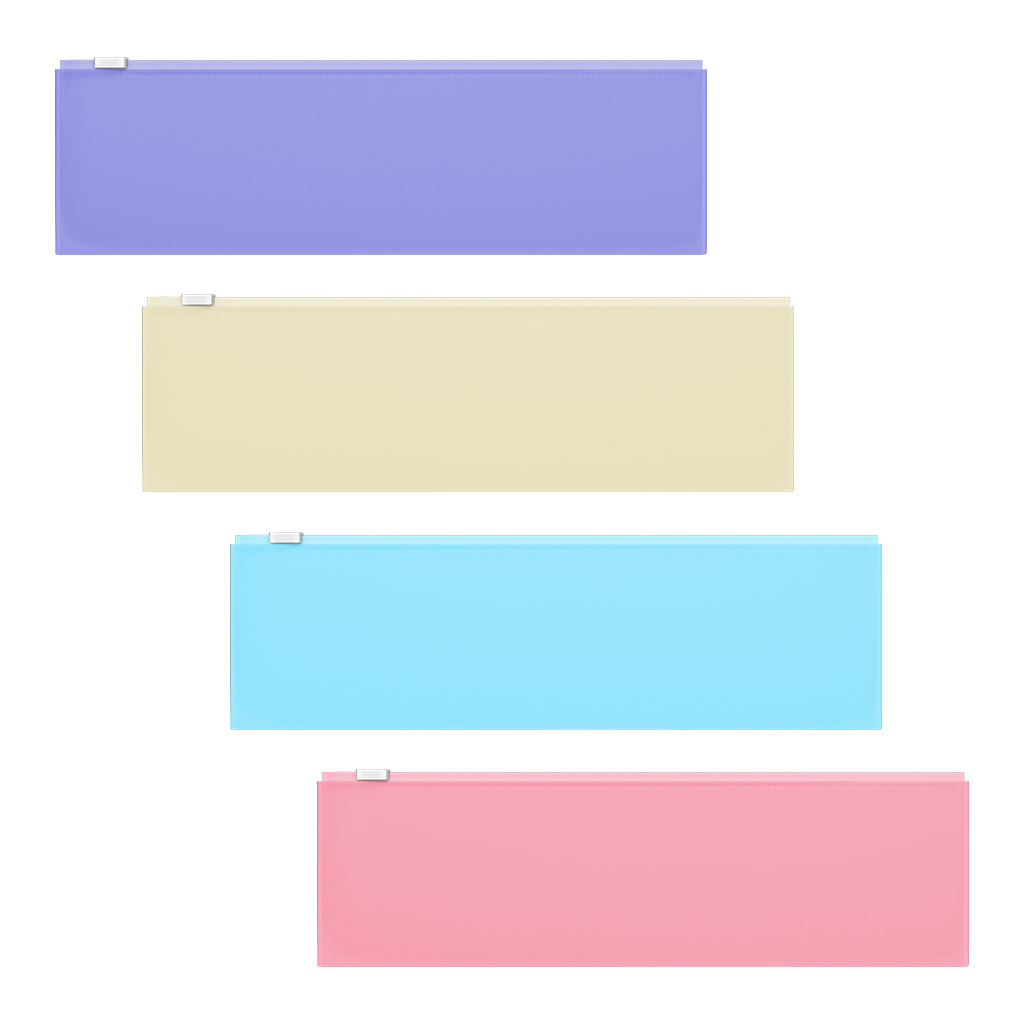 Папка конверт на молнии 230*70 ERICH KRAUSE Fizzy Pastel ассорти, арт. 54973
