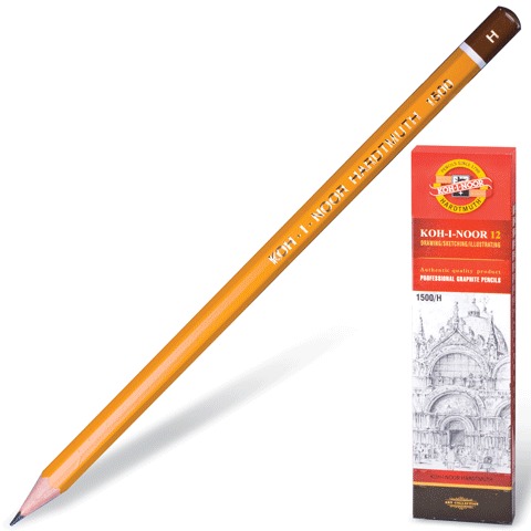 Карандаш чернографитный H KOH-I-NOOR, арт. 1500-H