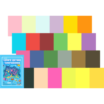 Бумага цветная тонированная двусторонняя А4 24цв 24л deVENTE, арт. 8114901