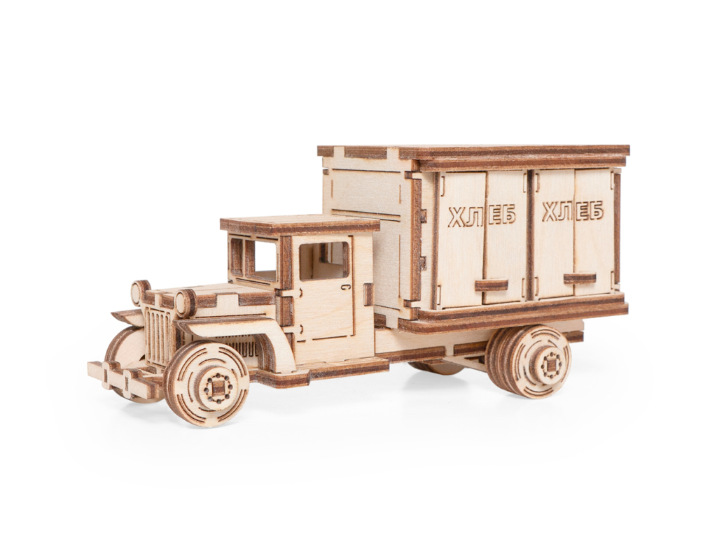 Конструктор деревянный LEMMO Грузовичок ЛТ фургон 62 детали, арт. 0086