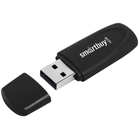 Модуль памяти 16Gb SMARTBUY Scout USB 2.0 корпус черный, арт. 513762/SB016GB2SCK