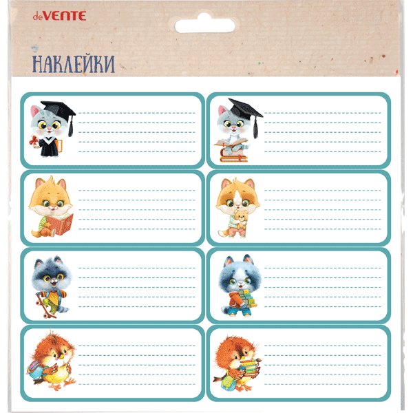 Наклейки на тетрадь deVENTE Back to School 8шт/уп, арт. 8004416