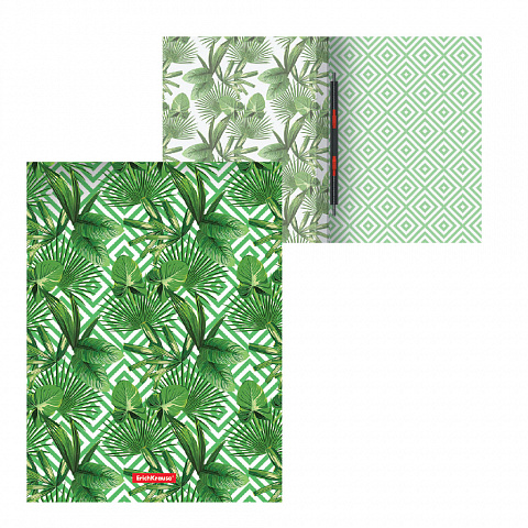 Папка скоросшиватель пластиковая с пружинным механизмом ERICH KRAUSE Tropical Leaves, арт. 49370