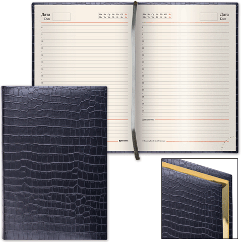 Ежедневник недатированный А5 BRAUBERG Comodo кремовый блок искусственная кожа черный срез золотой, арт. 124974