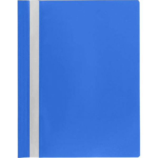 Папка скоросшиватель пластик с прозрачным верхом 0,12мм ATTOMEX синяя, арт. 3113009