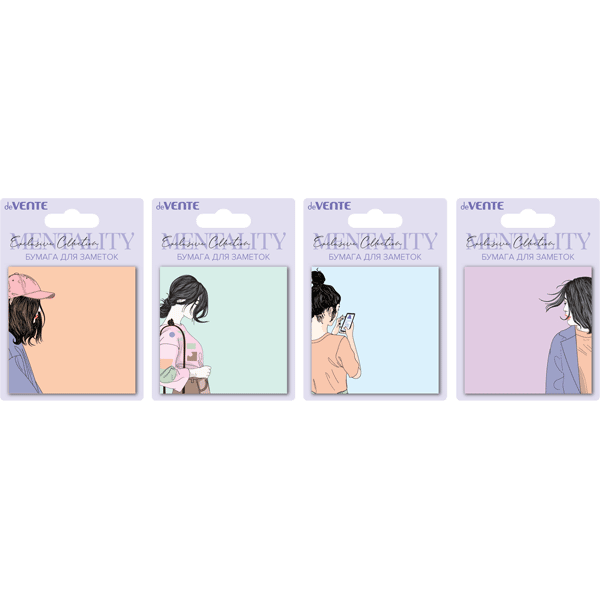 Бумага с клеевым краем 76*76 ассорти 30листов deVENTE Mentality, арт. 2010380