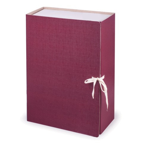 Короб архивный 12см бумвинил бордовый, арт. 