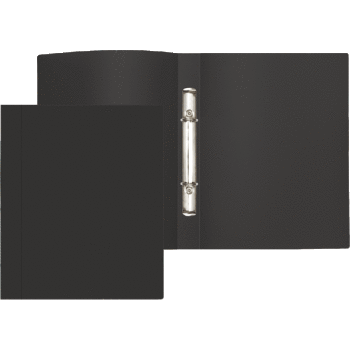 Папка на 2-х кольцах А4 16мм пластиковая ATTOMEX черная, арт. 3081404