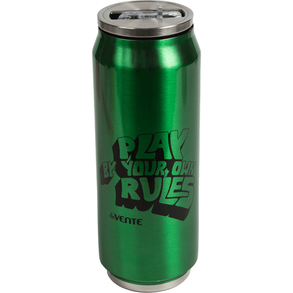 Термокружка deVENTE Play Your Rules 470 мл с поильником и трубочкой нерж сталь зеленая, арт. 8090315