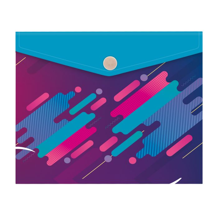 Папка конверт на кнопке А6 ФЕНИКС Абстракция, арт. 48243