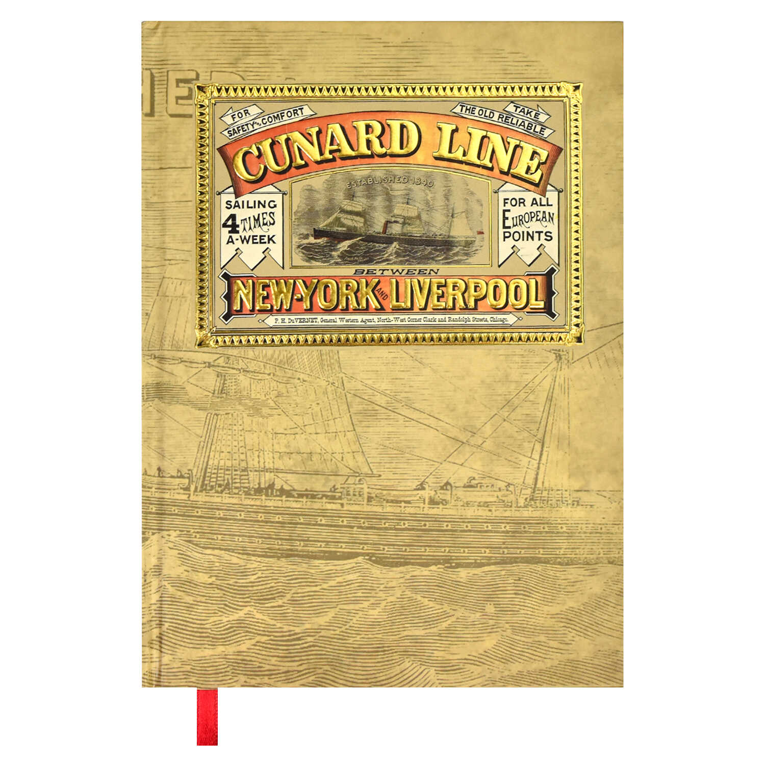 Ежедневник недатированный А5 Путешествие 3 ФЕНИКС красный срез, арт. 24674