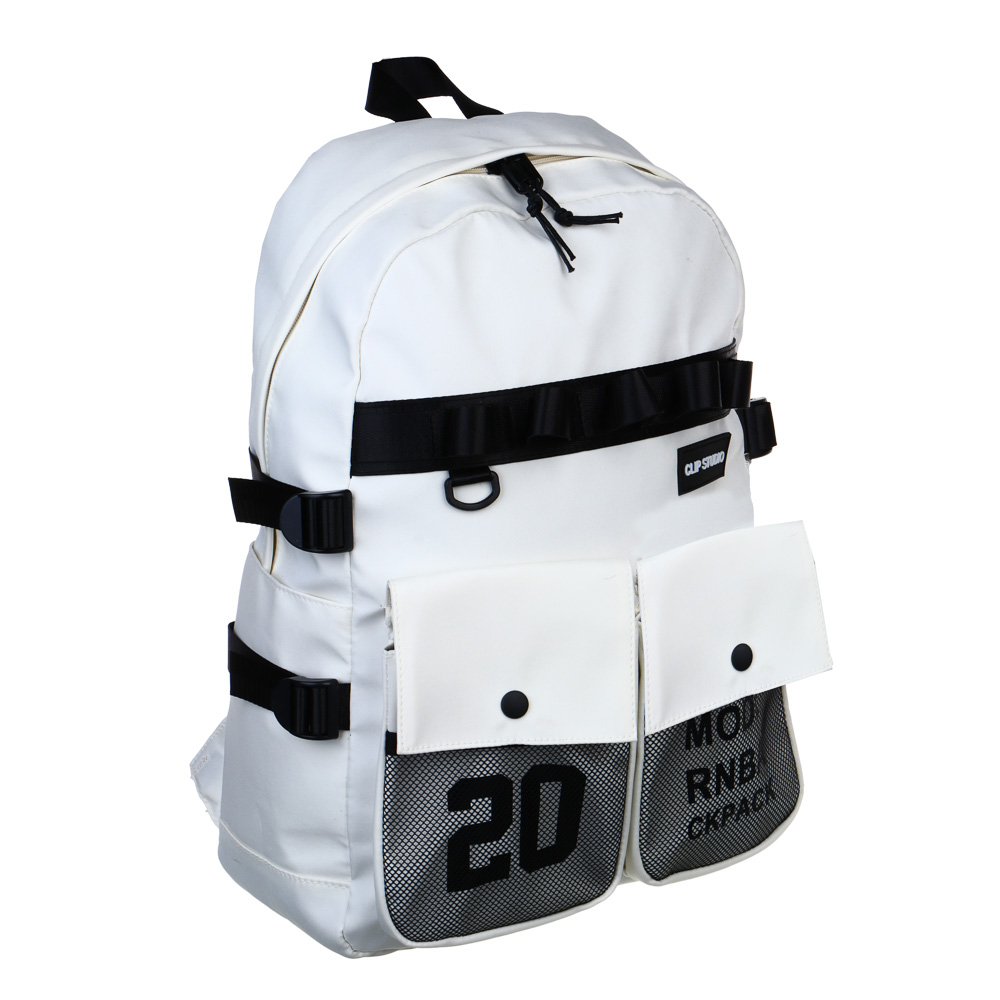 Рюкзак подростковый CLIP STUDIO молочный поясная сумка мягкий уплотненная спинка, арт. 254-726