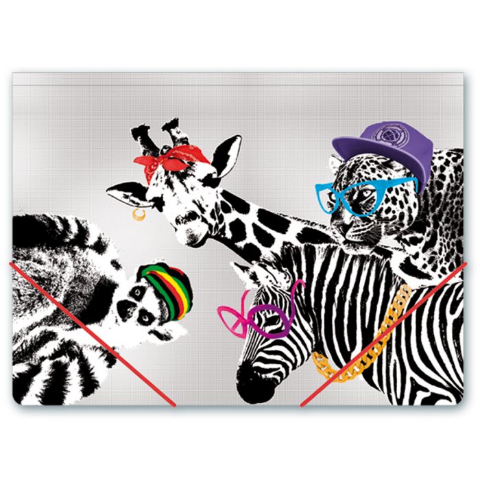 Папка на резинках А4 ФЕНИКС Стильные животные, арт. 46693