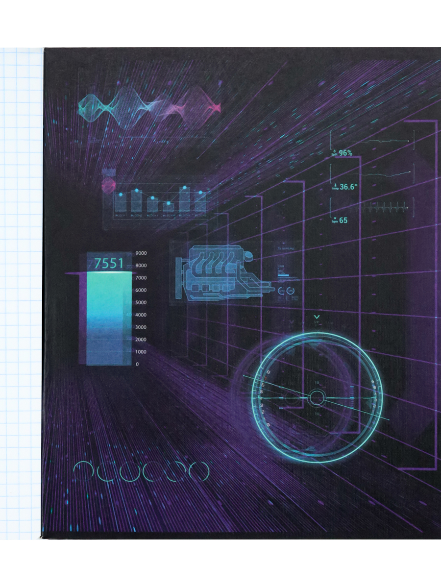 Тетрадь А5 96листов клетка ПРОФ-ПРЕСС Кибератака геймера, арт. 96-9173
