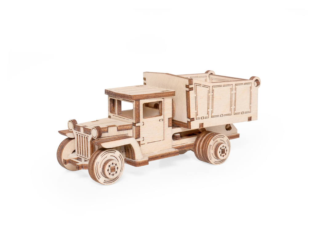 Конструктор деревянный LEMMO Грузовичок ЛТ самосвал 48 деталей, арт. 0080