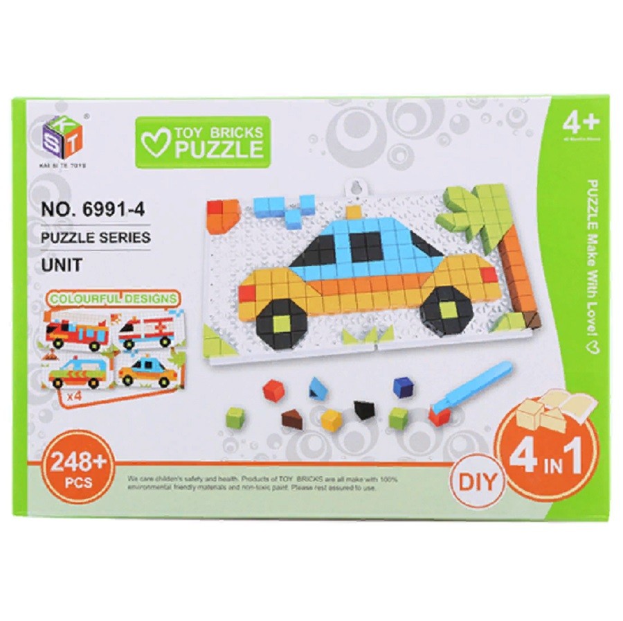 Мозаика 248шт KST Автомобили 4в1 , арт. 6991-4
