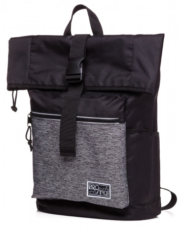 Рюкзак молодежный ХАТБЕР City Style черно-серый, арт. NRk_57110