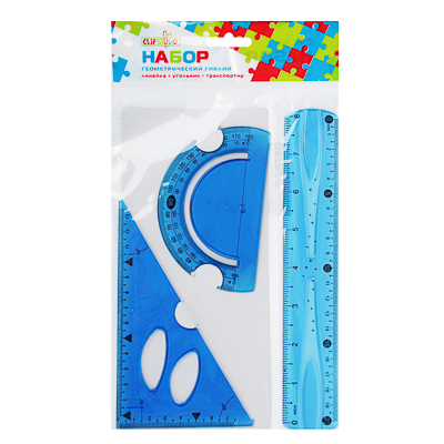 Геометрический набор средний 3 предмета 20см CLIP STUDIO гибкий ассорти , арт. 612-009