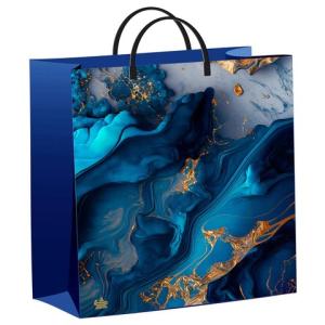 Пакет пластиковый пластиковые ручки 30*30 ТИКОПЛАСТИК Голубая лагуна, арт. 701483