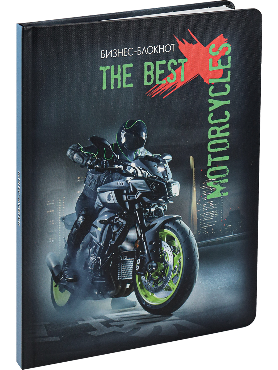 Блокнот Бизнес А5 80л клетка ПРОФ-ПРЕСС Стремительный байкер, арт. Б80-6762